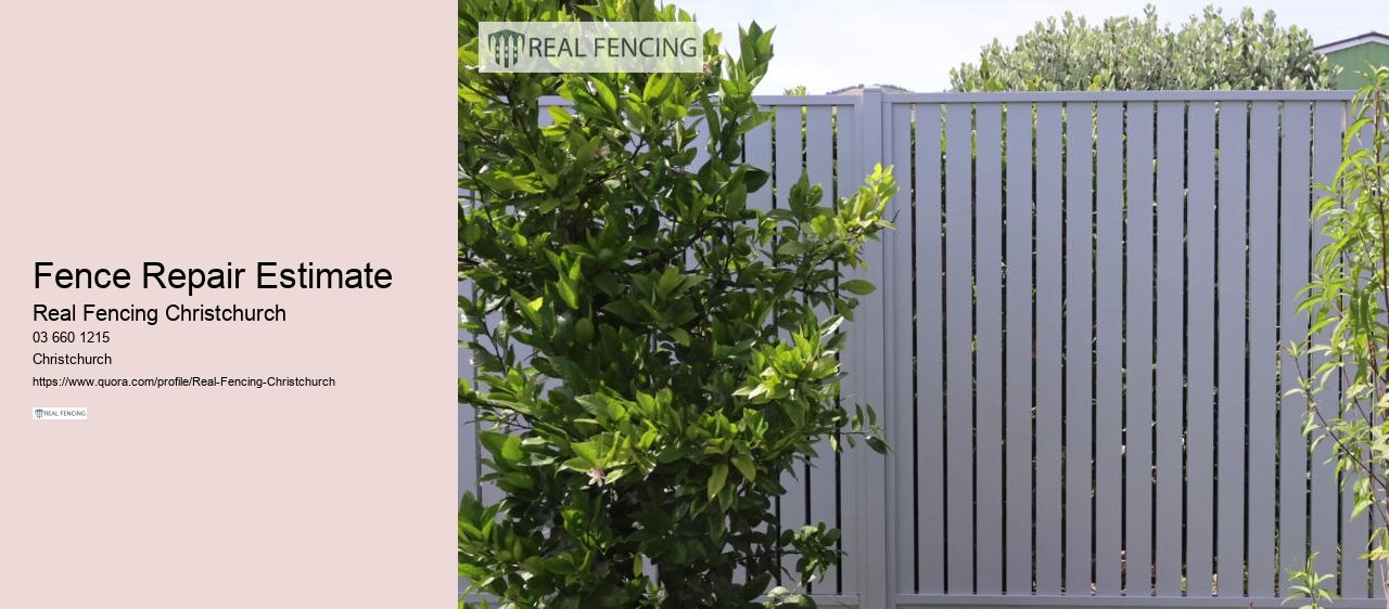Fence Repair Estimate