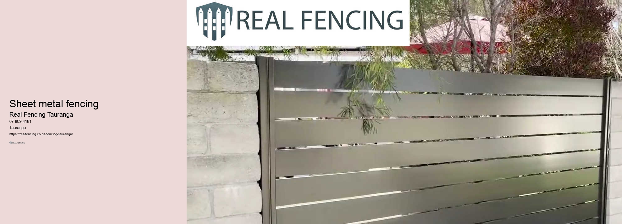 Sheet metal fencing