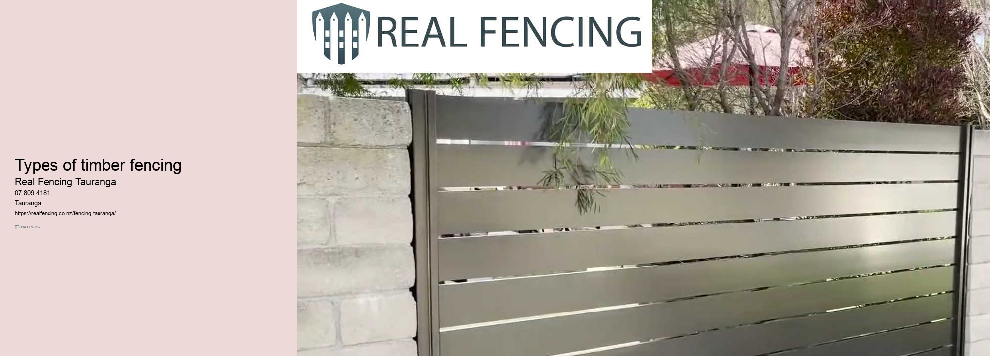 Types of timber fencing